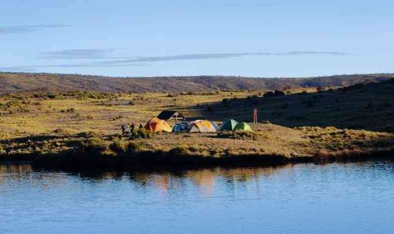 Lake Ellis Campsite on Chogoria Route Mount Kenya Kenya